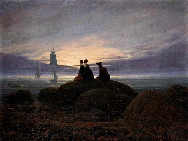 Caspar David Friedrich Moonrise by the Sea china oil painting image